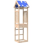 vidaXL Игрална кула Кафяво 52.5 x 46.5 x 208 см Солидно борово дърво (3417166)