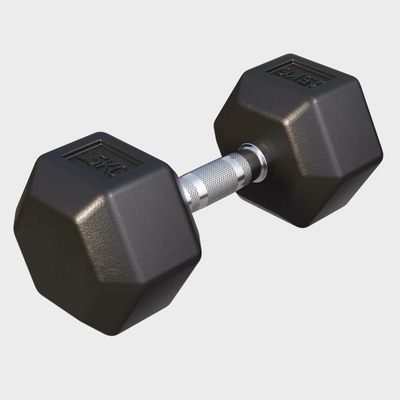 Gorilla Sports Potažené/pogumované jednoruční činky 1 x 15 kg