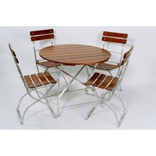 Kovaltos Záhradný set 1x guľatý stôl Klasik, 4x stoličky Arnika Arnika klasik