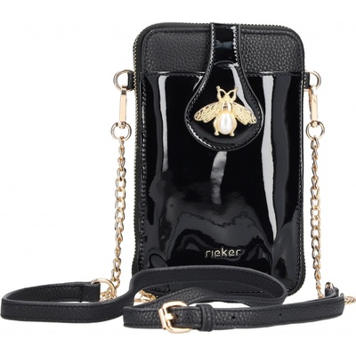 Rieker malá crossbody kabelka /pouzdro lakovaná H1660-00 černá