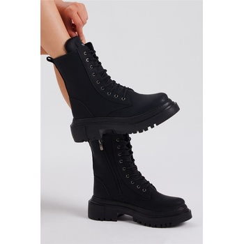 Tonny Black Дамски боти с връзки - Черни #399473 (399473_Черно)