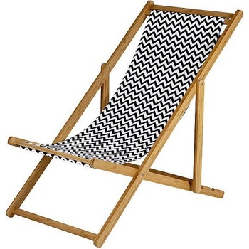 Bo-Camp Beach Chair Soho čierna/biela