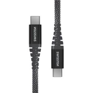 SWISSTEN Aramid Reinforced USB-C/USB-C 1, 5 m Цвят: тъмно сив
