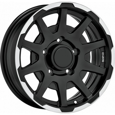 SPARCO DAKAR 5,5x16 5x139,7 ET5 matt black lip polished