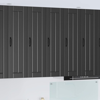 vidaXL Стенен шкаф LUCCA Черно 30 x 31 x 100 см Инженерна дървесина (885106)