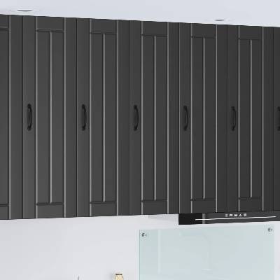 vidaXL Стенен шкаф LUCCA Черно 30 x 31 x 100 см Инженерна дървесина (885106)