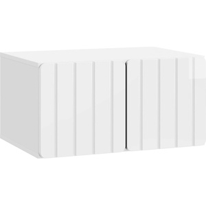 vidaXL Стенно монтиран ТВ шкаф 59, 5 x 41 x 30 см Бял гланц (898339)