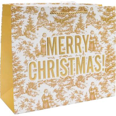 Due Esse Darčeková taška Merry Christmas horizontal 31x26x12 cm