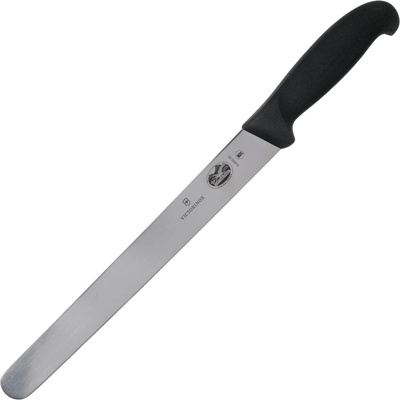 Victorinox 5.4203.25 Fibrox plátkovací nôž na šunku, 25 cm hladká oblá čepeľ, čierny