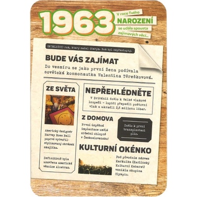 Blahopřaní 1963 - česky