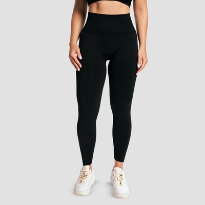 GymBeam Dámske bezšvové legíny Sculpt Black