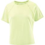 Salomon Дамска тениска Salomon SHAKEout Air Cropped Running Tee Womens - Lime