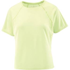 Salomon Дамска тениска Salomon SHAKEout Air Cropped Running Tee Womens - Lime