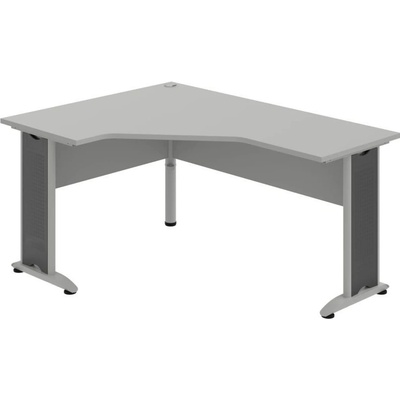 OFFICE PRO s.r.o. HOBIS kancelársky stôl pracovný tvarový, ergo pravý - CEV 60 P, sivá