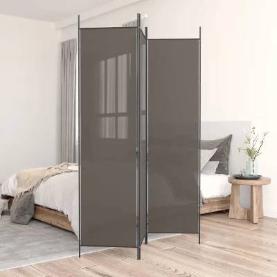 vidaXL 3dílný paraván antracitový 150 x 220 cm textil 350196
