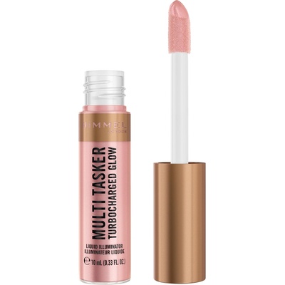 Rimmel Multi-Tasker Turbocharged Glow tekutý rozjasňovač 005 Iconic As Usual 10 ml