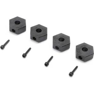 Losi шестостен за колело 12mm, ос с резба (4): Mini LMT