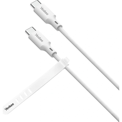 Yenkee YCU C115 WH SILIC USB C-C, 1,5m