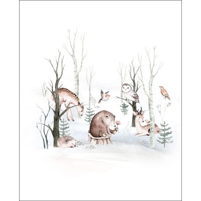 Imitace bavlněného plátna PANEL XL 80x100 v lese
