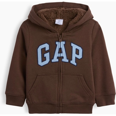 GAP detská mikina s logom hnedá svetlomodrá