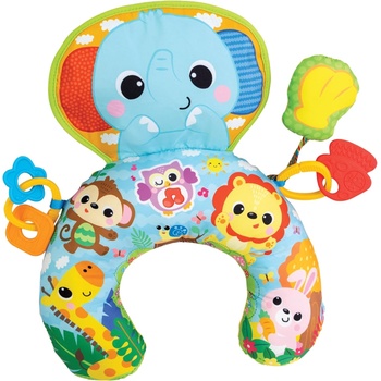 WinFun Интерактивна възглавница WinFun - Jungle Fun, със звуци, гризалка и дрънкалка (230101)
