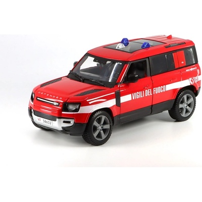 Bburago Land Rover Defender 110 2022 Hasičské auto 1:24