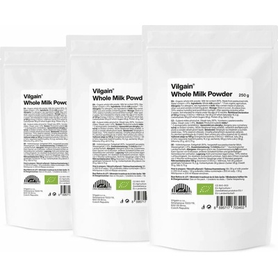 Vilgain bio sušené mlieko plnotučné multipack 3 ks 250 g