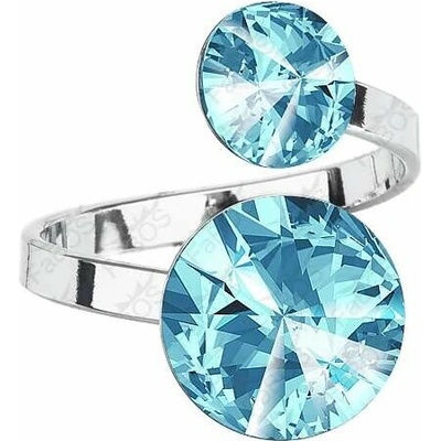 Swarovski Elements Rivoli vlepený krystal Prsten modrý 35050.1 Aquamarine