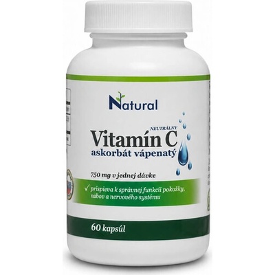 Natural Vitamín C askorbát vápenatý 750 mg 60 kapsúl