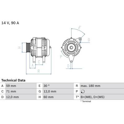 Generátor BOSCH 0 986 042 000