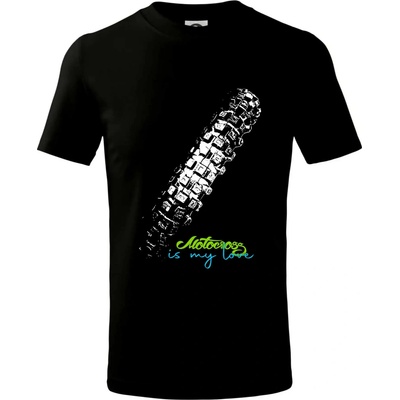 Motocross is my love tričko detské čierna
