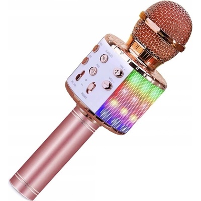Bezdrátový karaoke mikrofon WS 858 Rose Gold