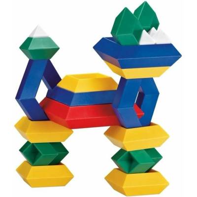 Kebo Toys Skládací pyramida Wedge-it - základní barvy 15 ks