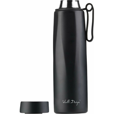 Vialli Design Čierna termoska 500 ml Fuori