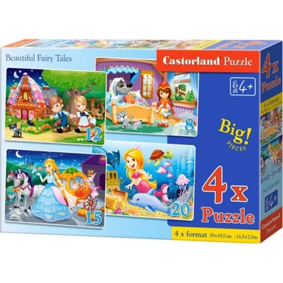 Castorland Pohádky 4v1 8,12,15,20 dílků