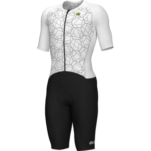 Alé Мъжки скин за колоездене Alé Triathlon Focus Body S/S Skinsuit Cycling skinsuit - White - размер 3XL (002-3842-0118)