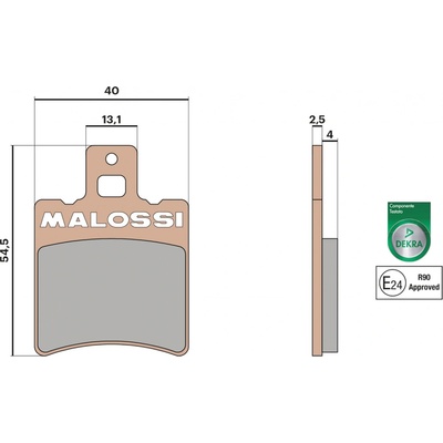 Brzdové destičky MALOSSI MHR Synt, Yamaha Aerox, MBK Nitro, Aprilia SR 50 M6215008BS