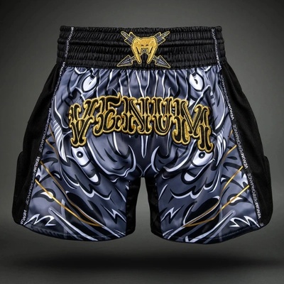 VENUM Муай Тай Шорти Venum Wolf Atak Muay Thai Shorts - Black/Grey - XXL