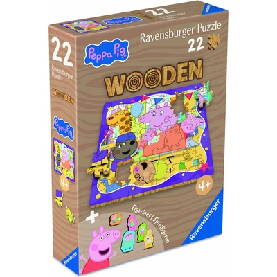 RAVENSBURGER Drevené Prasiatko Peppa 22 dielov