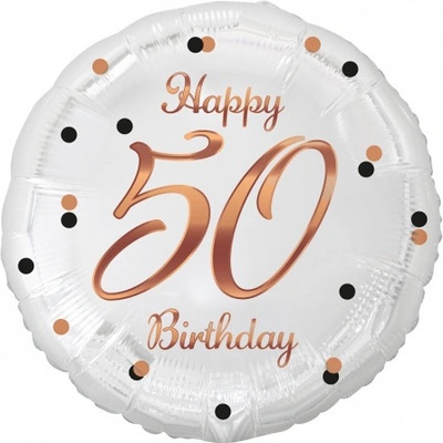 Godan Fóliový balón bielo ružový 50