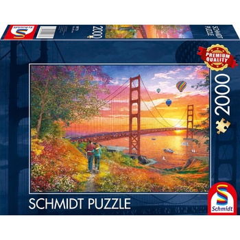 Schmidt Spiele Пъзел Schmidt от 2000 части - Разходка до моста Golden Gate (59773)