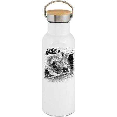 123TRIKO termoska Life On Wheels. Enduro, Motocross 500 ml motorka