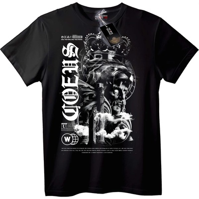 NOONEBRAND Тениска SHELD Лъвска Корона - 2XL, Black