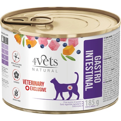 4Vets Natural Cat Gastro Intestinal 12 x 185 g