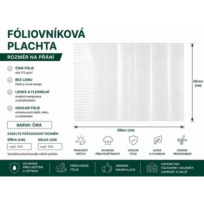 Flobal fóliovníková plachta 175 g/m² na míru
