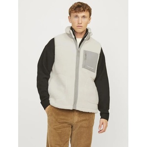 Jack & jones Потник Jack & jones 12260453 Teddy vest - Grey (Cloud Dancer)