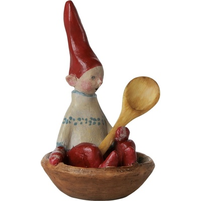 Maileg Vánoční skřítek Petit Noël No. 24, červená barva, pryskyřice