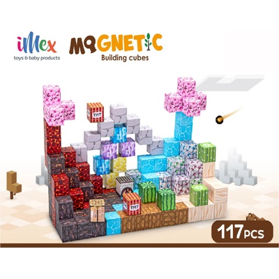 iMex Toys Magnetická stavebnice 117 ks ve stylu minecraft