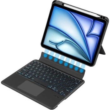 GKK Калъф с Клавиатура за Apple iPad Air 11 6-5-4th, SC Pen Magnetic Keyboard Case, Черен (5906302308743)