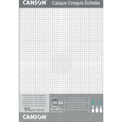 Canson Pauzovací papier A3 lepená väzba 90 g/m2 50 listov